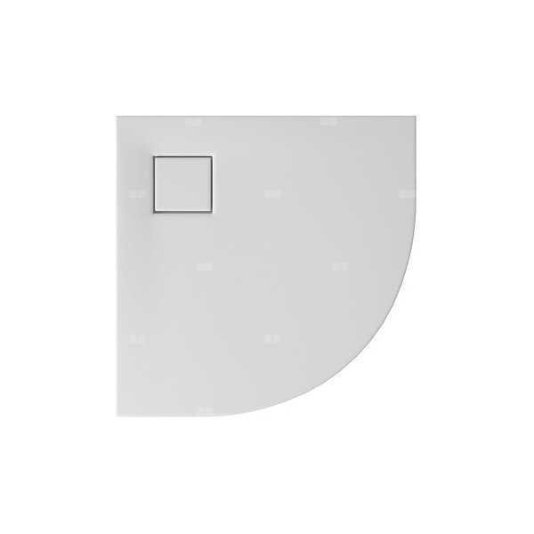 SET B448 BRODZIK PÓŁOKRĄGŁY TAKO SLIM 80X4 BIAŁY MAT + SYFON (VIRT)