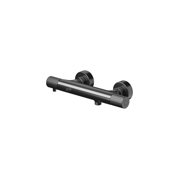 BATERIA NATRYSKOWA TERMOSTATYCZNA ŚCIENNA ZEN CZARNY GUN METAL