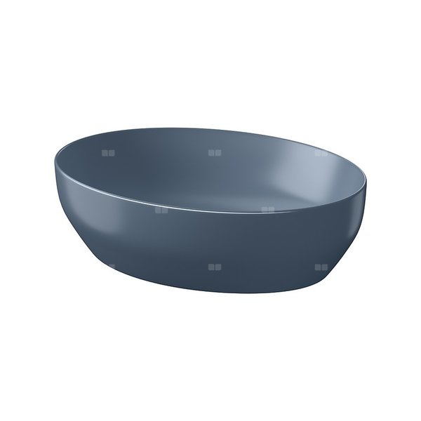 UMYWALKA NABLATOWA LARGA ELIPSA (50X38) NIEBIESKI MAT BOX