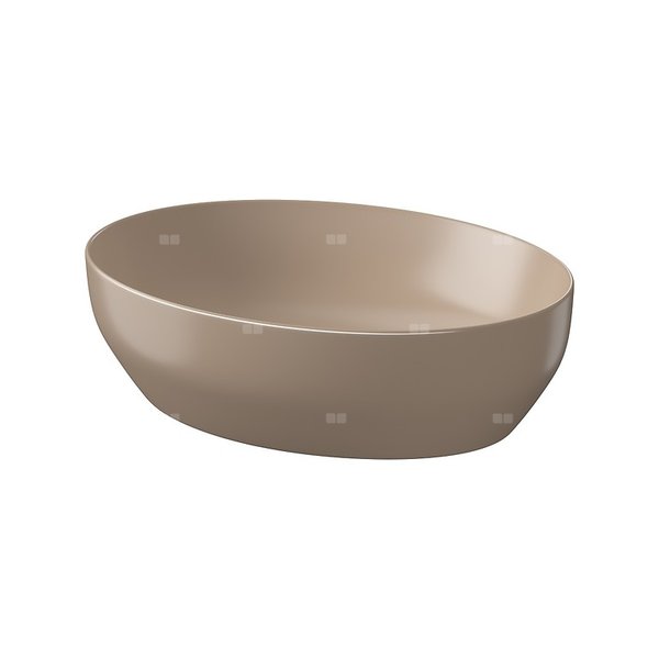 UMYWALKA NABLATOWA LARGA ELIPSA (50X38) BRĄZOWY MAT BOX