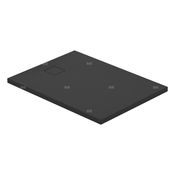 SET C255 BRODZIK PROST TAKO SLIM 120X90X4,5 CZARNY MAT + SYFON (VIRT)