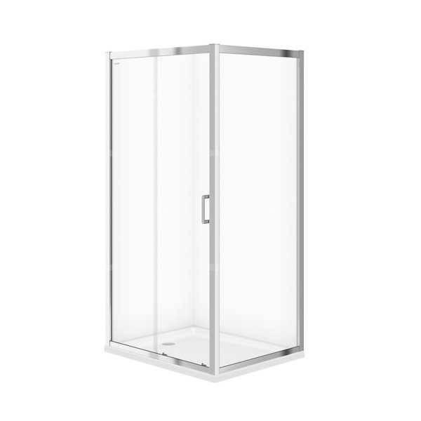 Kabina prysznicowa CERSANIT ARTECO SET C183+Brodzik, wys: 1900 mm, szer: 1000 mm x 800 mm, kolor: chrom, szkło transparentne