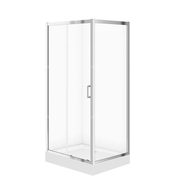 Kabina prysznicowa CERSANIT ARTECO SET C182+Brodzik, wys: 1900 mm, szer: 1000 mm x 800 mm, kolor: chrom, szkło transparentne