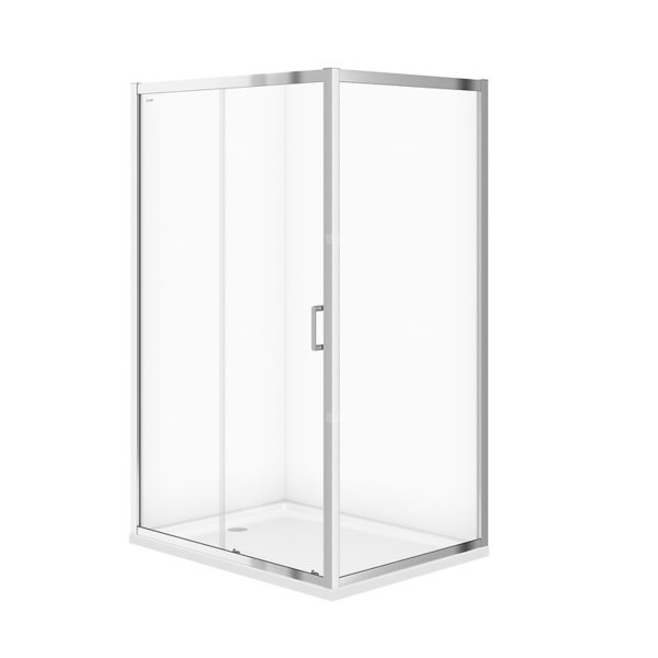 Kabina prysznicowa CERSANIT ARTECO SET C181+Brodzik, wys: 1900 mm, szer: 1200 mm x 900 mm, kolor: chrom, szkło transparentne