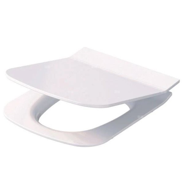 Deska sedesowa wolnoopadająca CERSANIT MESTO SQUARE SLIM duroplast, kolor: biały, zawias: stal nierdzewna