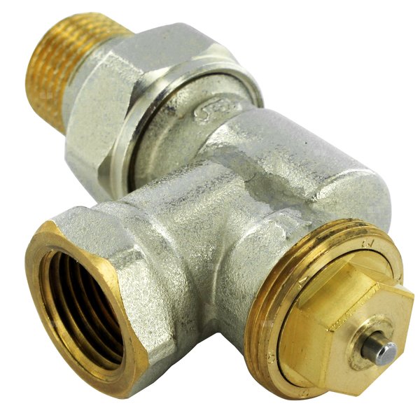 Zawór grzejnikowy termostatyczny COMAP R857 kątowy odwrócony, połączenie 1/2'' (niklowanie)