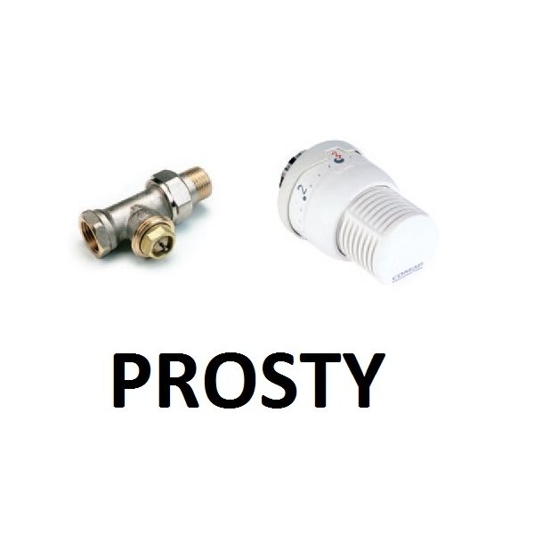 Zestaw przyłączeniowy grzejnikowy dwururowy COMAP 1/2'' x 1/2'', zawór prosty przystosowany termostatycznie