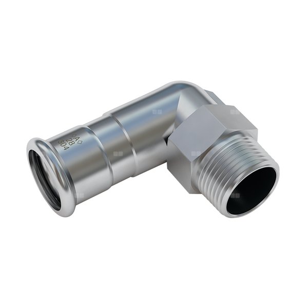 <A> Press Inox 304 Kolano 90 GZ 15 x RP 1/2"mm