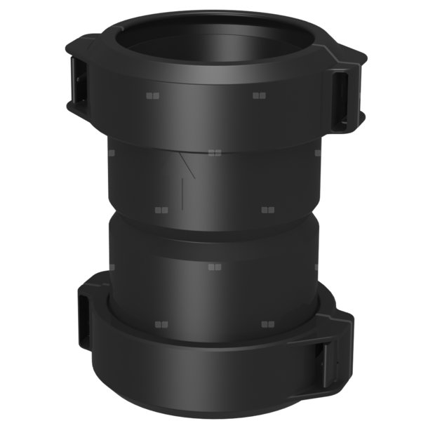 Złączka Concept By JEREMIAS (pp-flex) ZW x ZW 60 x 60 mm do rury spalinowej, kolor czarny