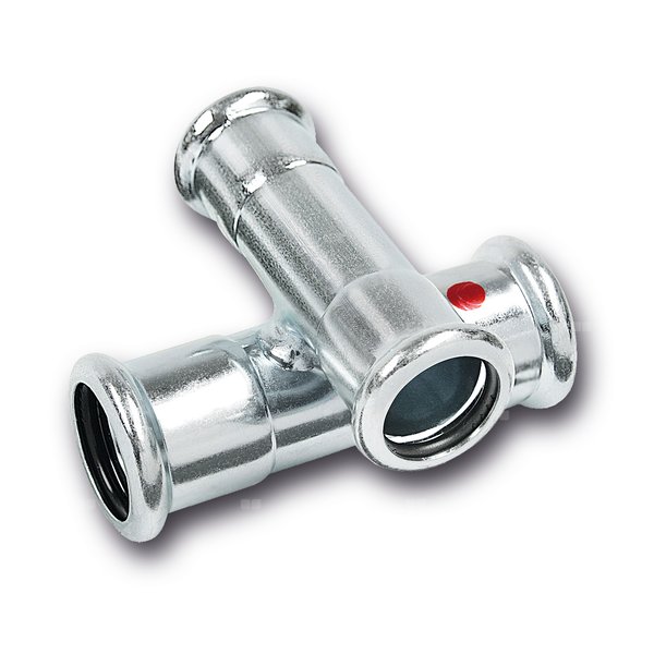 Czwórnik Concept By SANHA Therm dwupłaszczyznowy spawany stal 15 mm, zw x zw x zw x zw