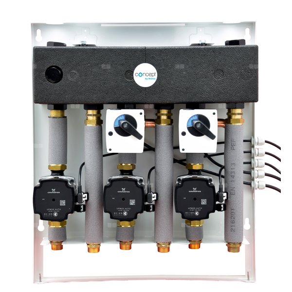CONCEPT Zestaw MIX-BOX 122 z grupami GP/GP-T/GP-T MIX BOX 20, z pompami Grundfos UPM3S Auto 15-60