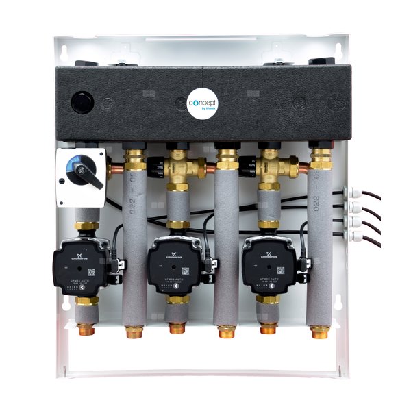 CONCEPT Zestaw MIX-BOX 233 z grupami GP-T/GP-TC/GP-TC MIX BOX 20, z pompami Grundfos UPM3S Auto 15-60