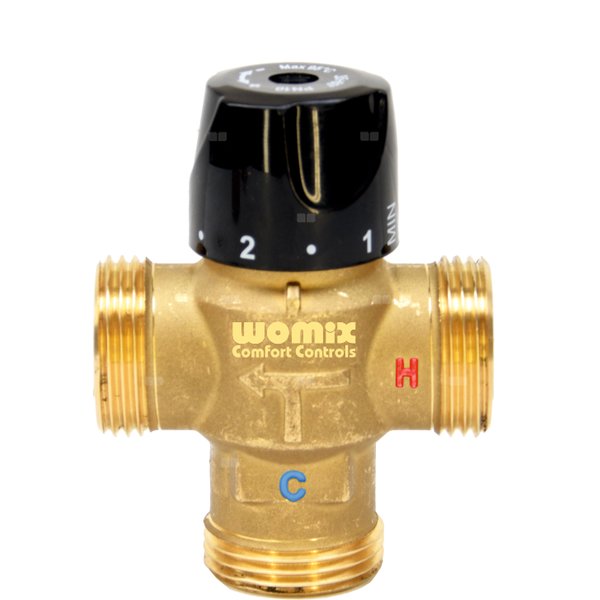 Zawór termostatyczny Concept By WOMIX GZM THERM Gwint zewnętrzny 1'' min. 20'C max. 45'C