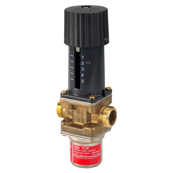 Regulator temperatury FJV, PN 16, DN 25, 5.50 m³/h, 20 'C - 60 'C, Gwint zewnętrzny, kompletny