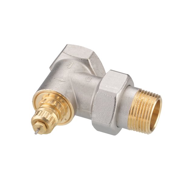 Zawór grzejnikowy termostatyczny DANFOSS kątowy (kąt prosty) (brak), połączenie 1'' (niklowanie) biały
