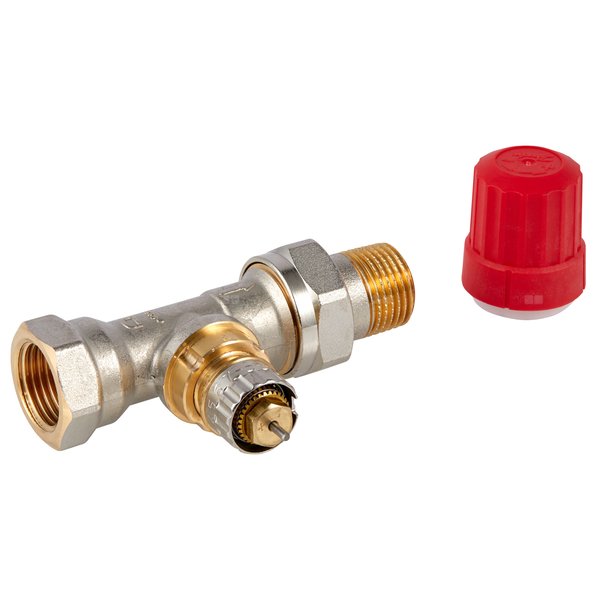 Zawór grzejnikowy termostatyczny DANFOSS z nastawą wstępną (bez ograniczenia skoku), połączenie 1/2'' (stan surowy)
