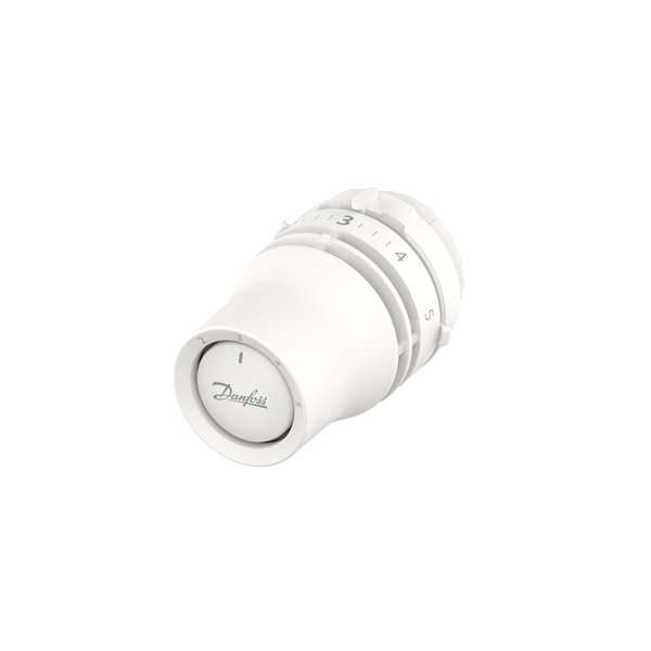 Danfoss Redia™ cieczowa głowica do zaworów Danfoss RA. Minimalna nastawa temperatury 16 C.
