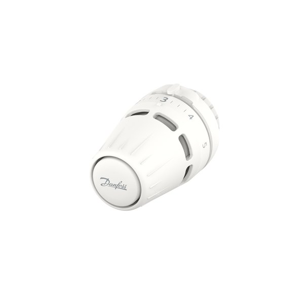 Danfoss Regus™ cieczowa głowica do zaworów Danfoss RA (nakrętka). Minimalna nastawa temperatury 16 C.