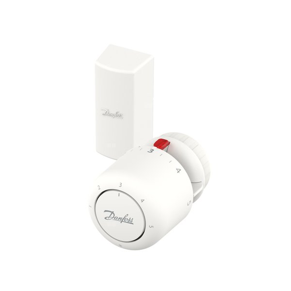 Danfoss Aero™ gazowa głowica z czujnikiem wyniesionym do zaworów Danfoss RA.
