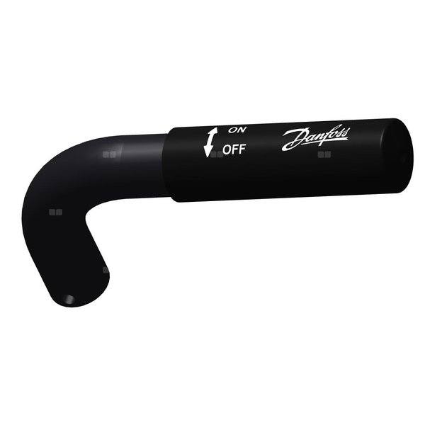 Dźwignia typu L/stal DN 15-32 RB / DN 15–25 FB z uchwytem z tworz. sztucz., Handle-L DN15-32 with logo and plastic g