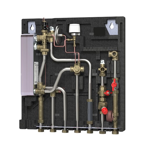 Danfoss Evoflat FSF 3, 4 pipe version, w/bypass, w/1 CW meter, with EPP front, 55kW