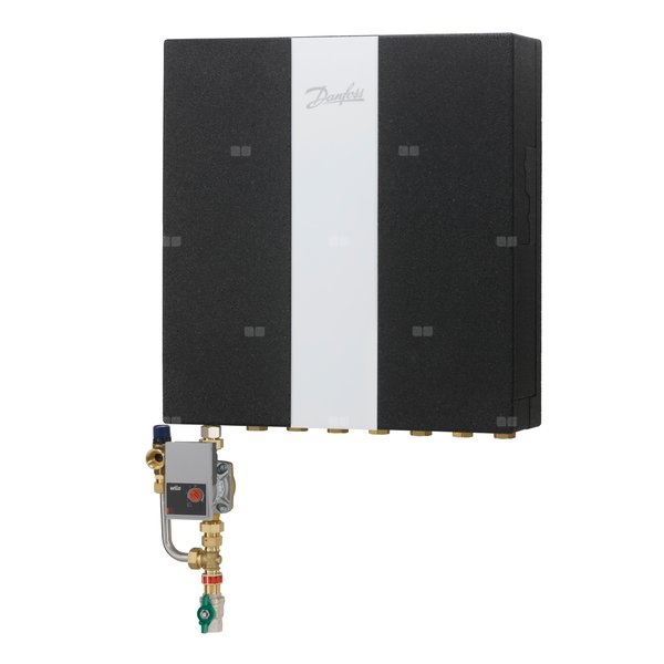 Danfoss EvoFlat FSS 2, w/bypass, w/1 CW meter, w/EPP front, w/circulation, w/safety valve, 49kW