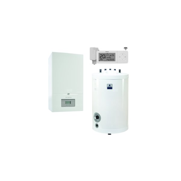 Pakiet - Kocioł gazowy jednofunkcyjny DE DIETRICH Inidens 24 kondensacyjny wiszący 6.3 - 26.1 kW + RegulatorAD248P + Zasobnik c.w.uSR100MG