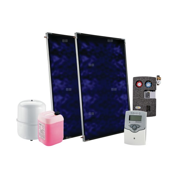 Inisol Uno SLIM 2K-4 Zestaw solarny ze wsparciem hydraulicznym na dach pochyły pokrycie ceramiczne