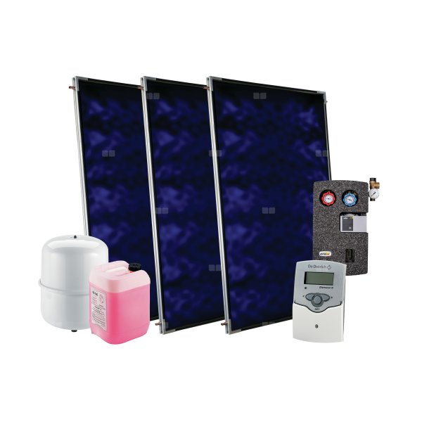 Inisol Uno SLIM 3K-7,5 Zestaw solarny ze wsparciem hydraulicznym na dach płaski/taras