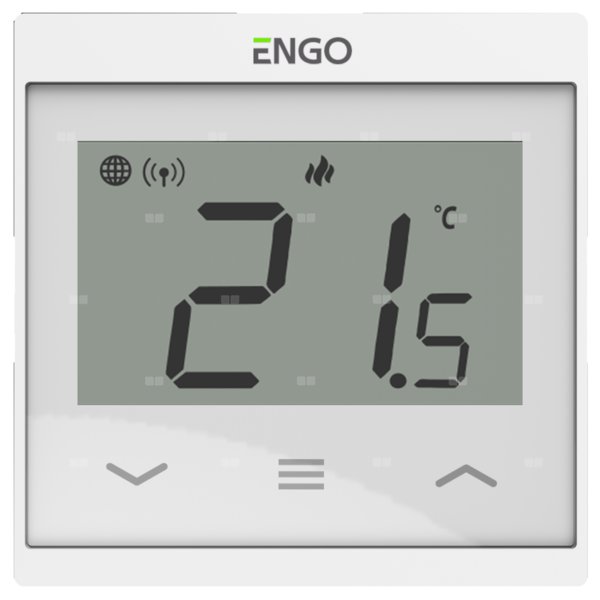 Termostat internetowy ENGO CONTROLS E55-W trój-/czteroprzewodowy 230 v biały z wyświetlaczem