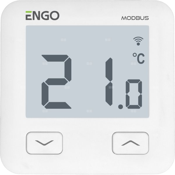 Regulator temperatury ENGO CONTROLS E10-MBUSW bezprzewodowy Zigbee z wyświetlaczem, montaż podtynkowy