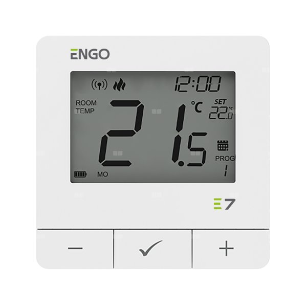 Programowany, bezprzewodowy regulator temperatury, biały