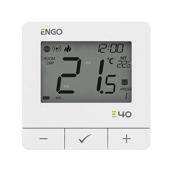 Programowany, Internetowy, natynkowy regulator temperatury ZigBee/868MHz, bateryjny, biały