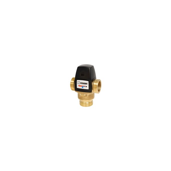Zawór regulacyjny termostatyczny do wody ciepłej ESBE VTS522 G1 20-3,2 mosiądz GZ gazowy walcowy, DN 20, zakres temp. 45-65'C, Kvs 3.2 m3/h