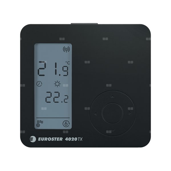 Regulator temperatury Euroster E4020TXC6 do współpracy z modułem C6RX, kolor czarny