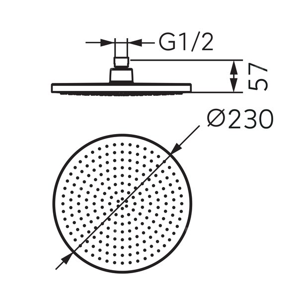 Deszczownica okrągła 230 mm