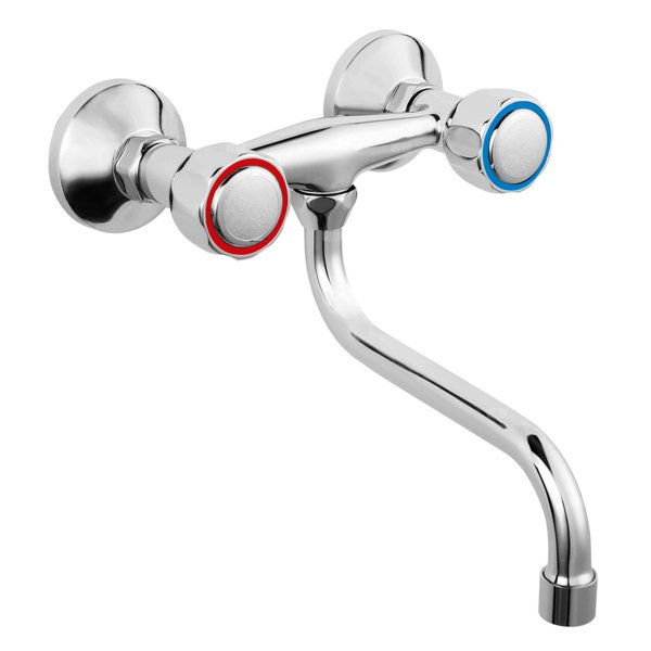Bateria zlewozmywakowa ścienna FERRO STANDARD, kolor chrom