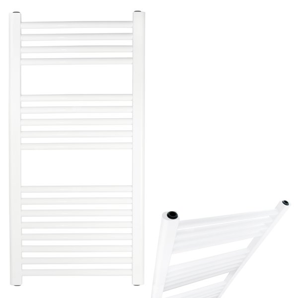 Grzejnik drabinkowy FERRO Prosty, podłączenie dolne, rozstaw 406, wym. 1200 x 450 mm, kolor biały, moc 482W