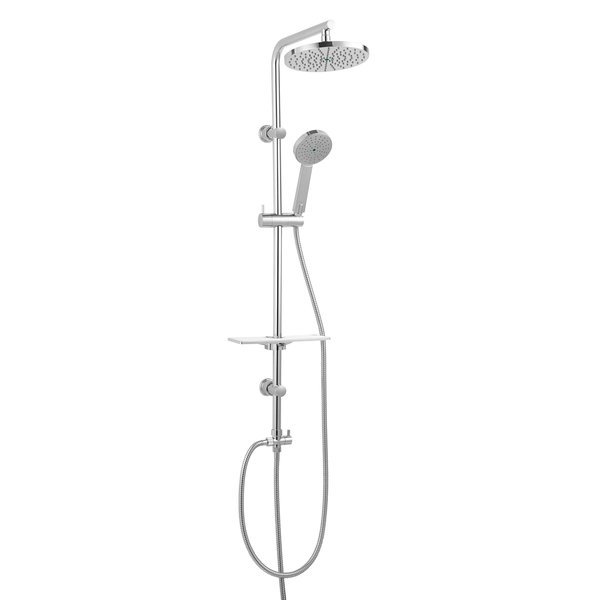 Zestaw natryskowy przesuwny FERRO AMIGA chrom, wąż 1500 mm, z deszczownicą