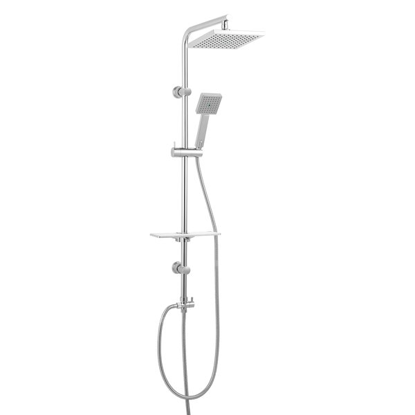 Zestaw natryskowy przesuwny FERRO AMIGO chrom, wąż 1500 mm, z deszczownicą