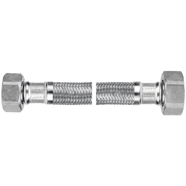 Wąż przyłączeniowy elastyczny FERRO z oplotem (stal), GW x GW, 3/4'' x 3/4'', długość 30 mm