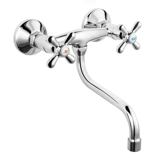 Bateria zlewozmywakowa ścienna FERRO RETRO NEW, kolor chrom