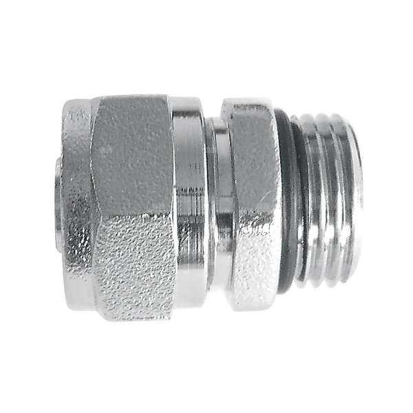 Złącze FERRO (nikiel), 1/2'' x 15 mm (GZ x zacisk)
