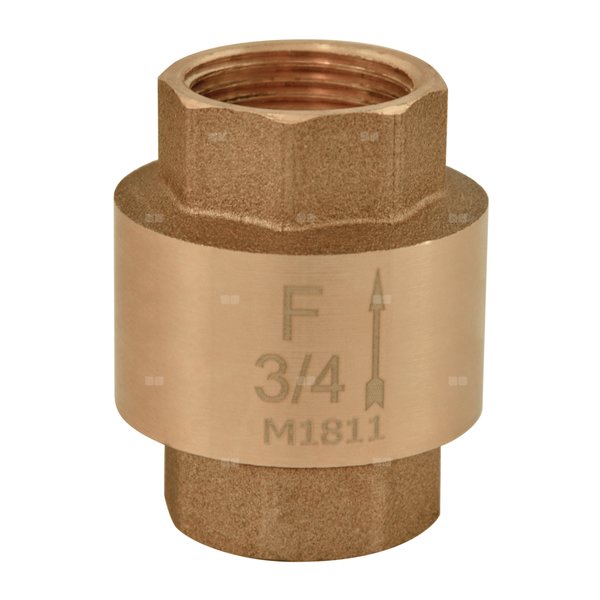 Zawór zwrotny FERRO z elementem zamykającym z tworzywa 1/2'' GW PN 10 max. 100'C