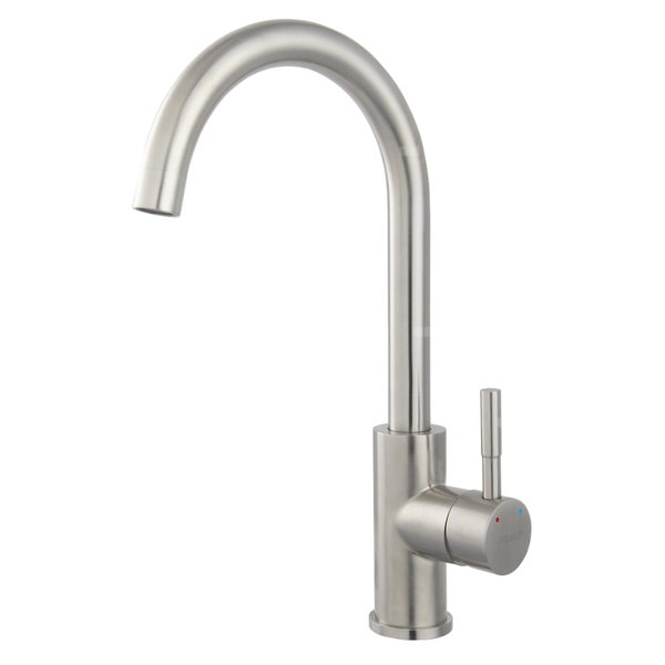 Bateria zlewozmywakowa stojąca FERRO CAMIRA INOX, kolor stal, stal nierdzewna