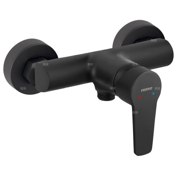 Bateria natryskowa FERRO RITTO BLACK, kolor czarny