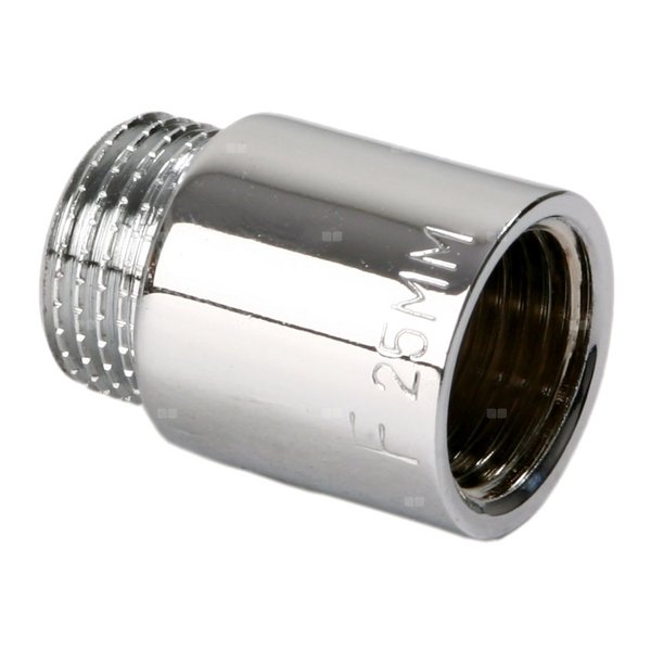 Przedłużka FERRO, mosiądz (chrom), 1/2'' (GZ x GW), 15 mm