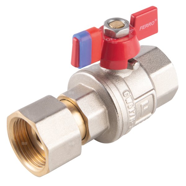 Zawór kulowy FERRO F-POWER 1/2'' GW, uchwyt: motylek