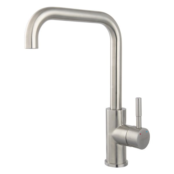 Bateria zlewozmywakowa stojąca FERRO CAMIRO INOX, kolor stal, stal nierdzewna