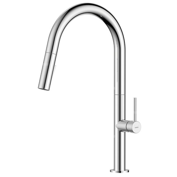 Bateria zlewozmywakowa FERRO LIQUID, kolor chrom, 2-funkcyjna, z wyciąganym natryskiem